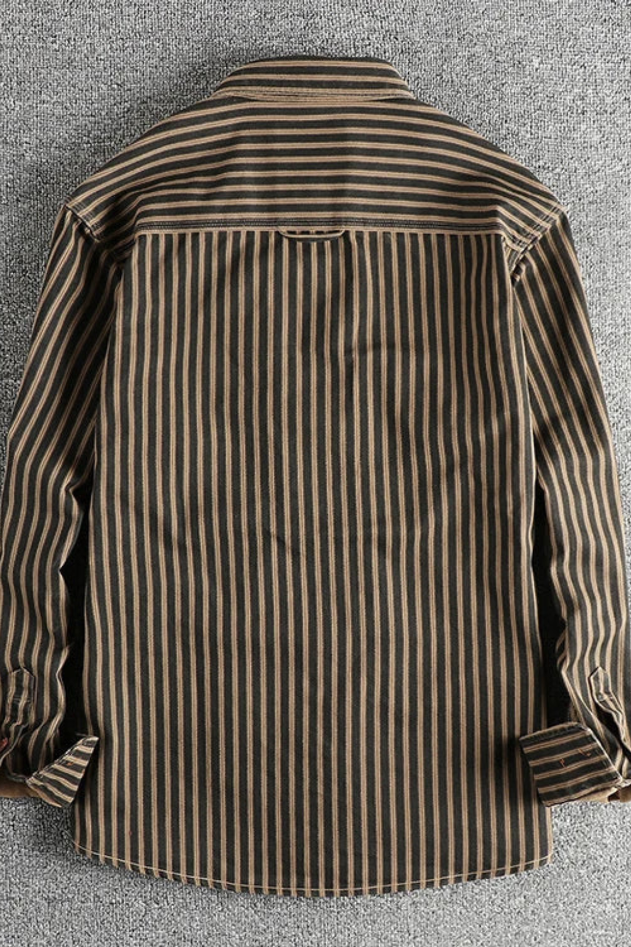 Luca Vren | Men's Striped Loose Fit Shirt