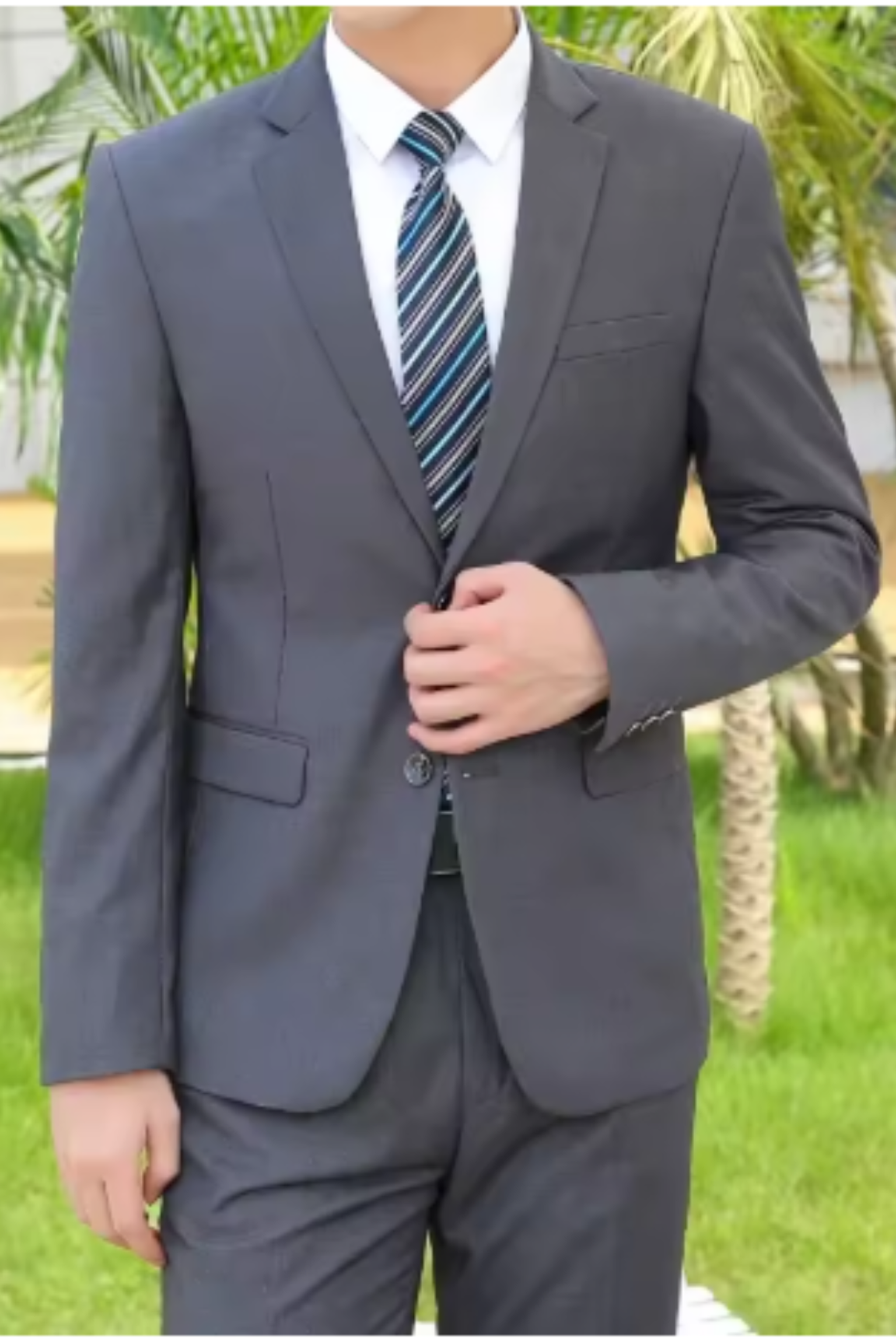 Gaston Vorn | Men's Black Slim Fit Business Suit