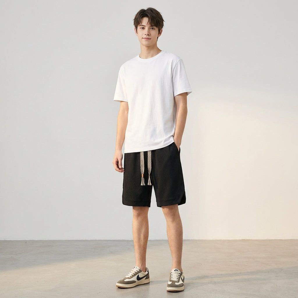 Lorenzo Vex | Men's Waffle Knit Lounge Shorts