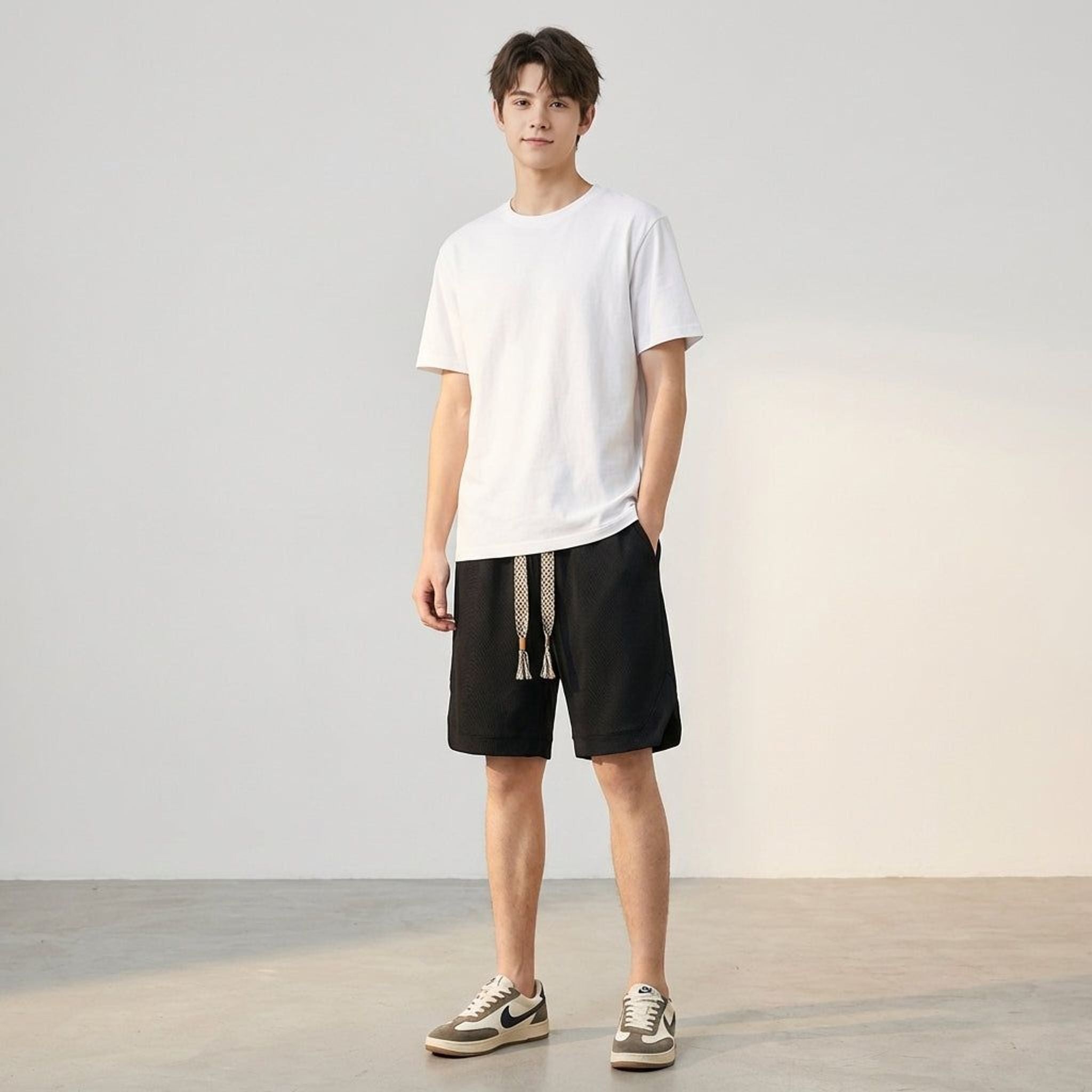 Lorenzo Vex | Men's Waffle Knit Lounge Shorts