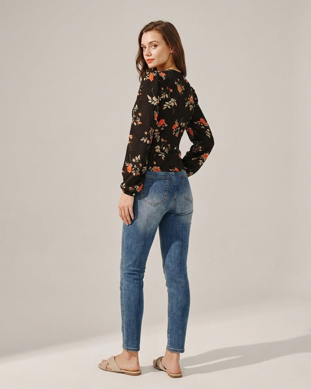 Elodie Vance | Women's Floral V Neck Blouse