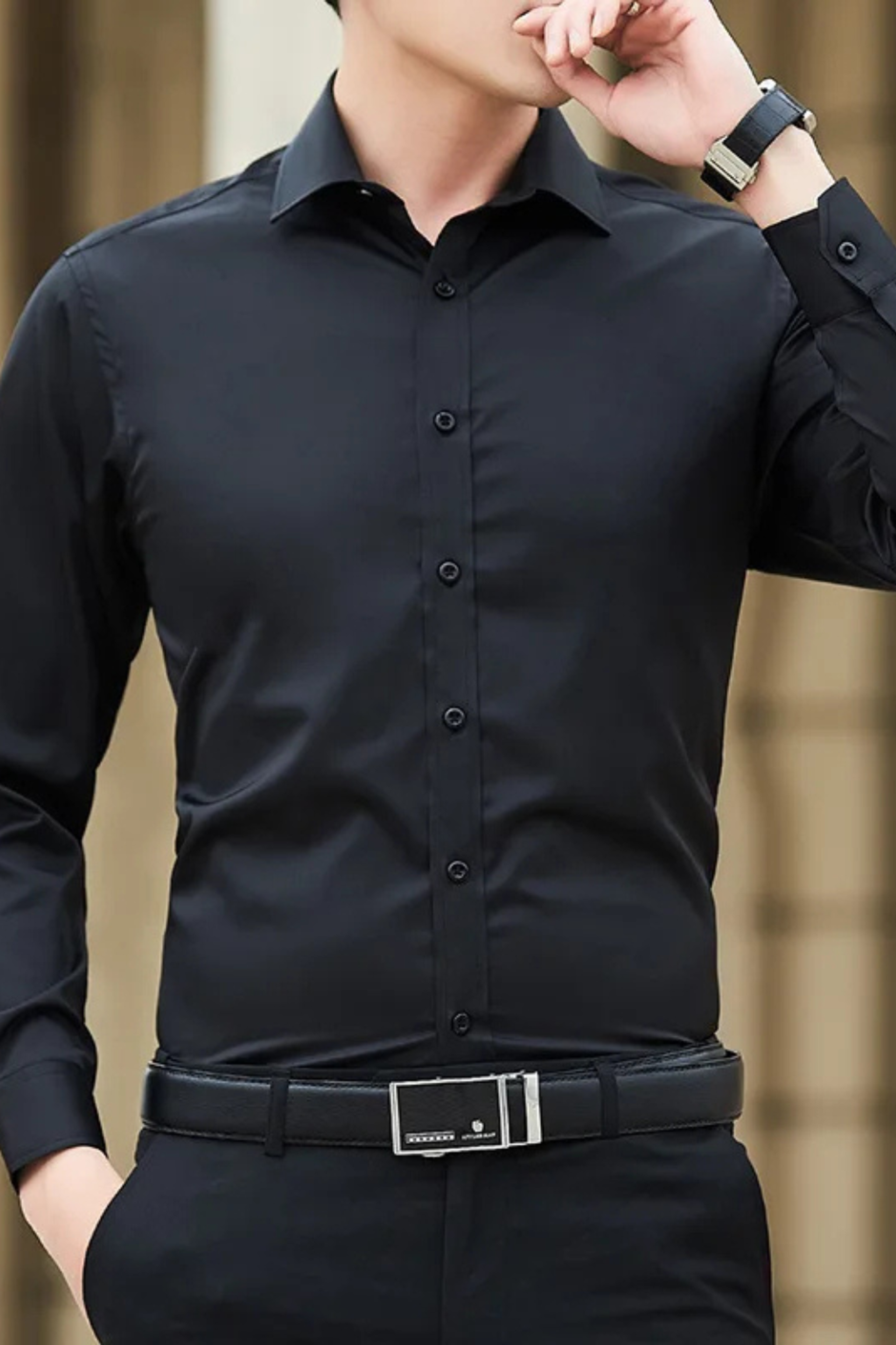 Luca Fynn | Men's Slim Fit Long Sleeve Shirt