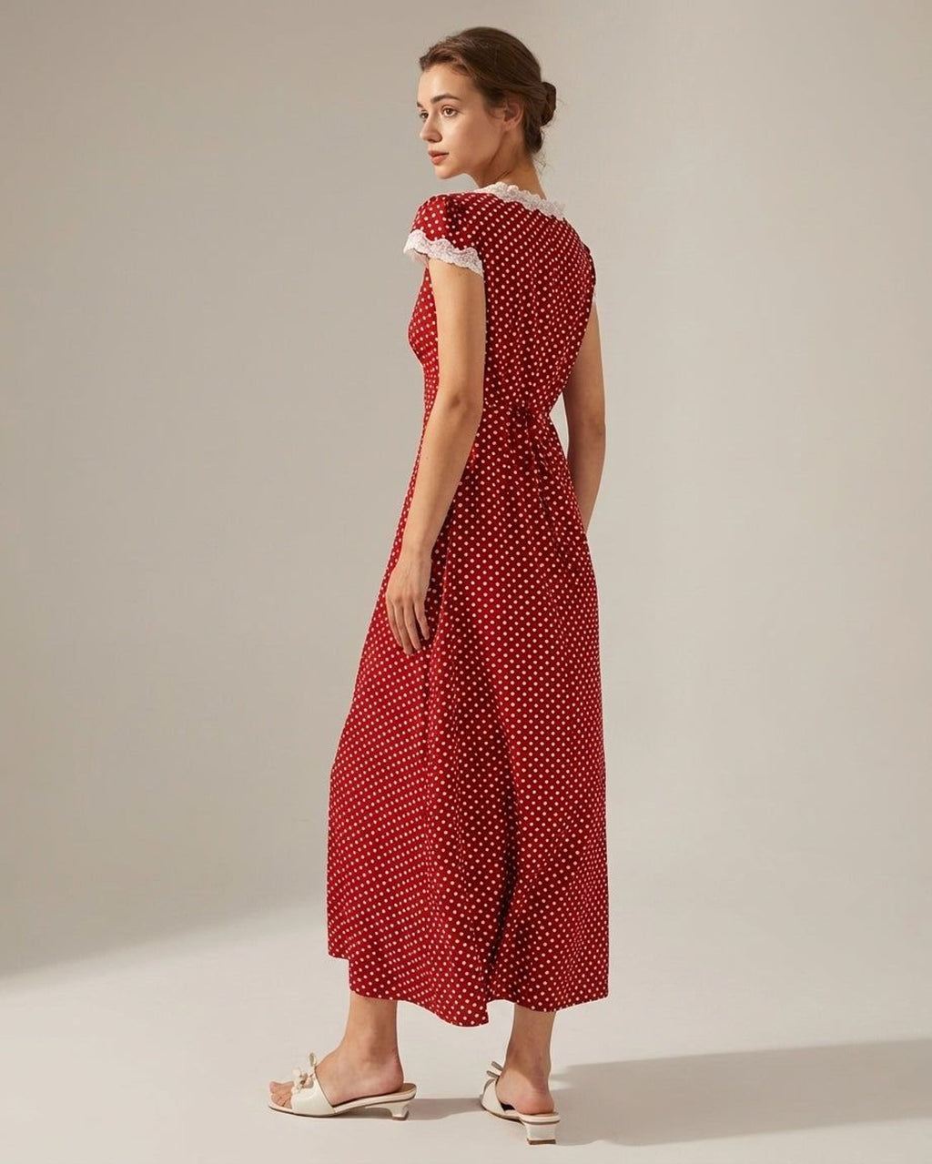 Clara Vallo | Women's Red Polka Dot Maxi Dress