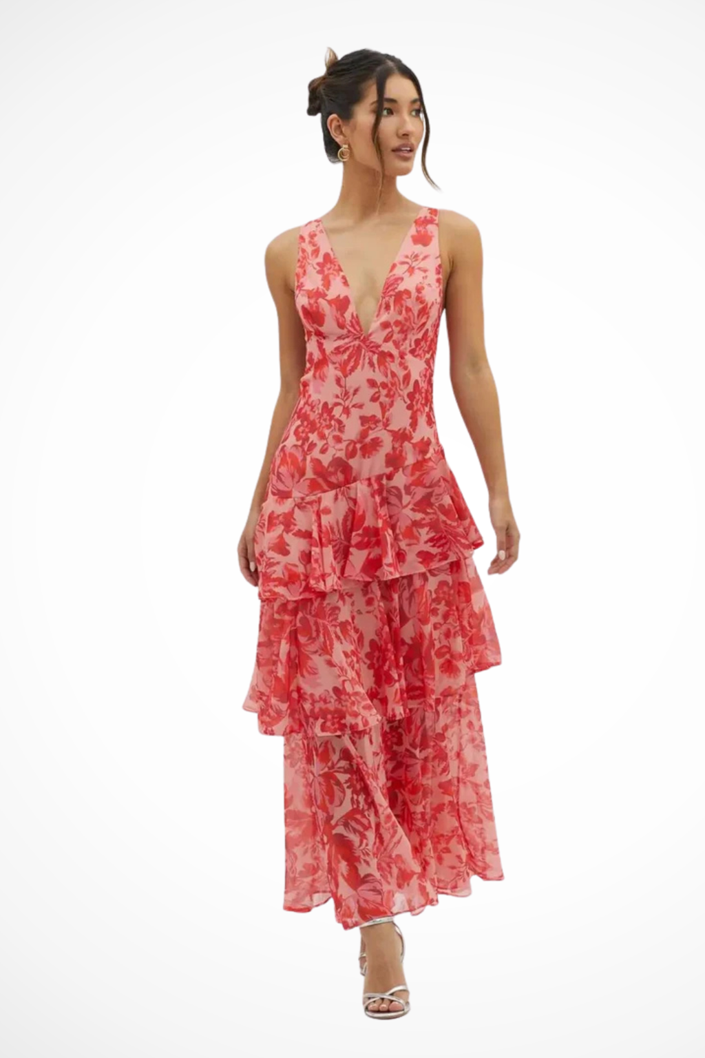 Elena Voss | Women's Spring Maxi Dress Green Purple Pink Red Yellow