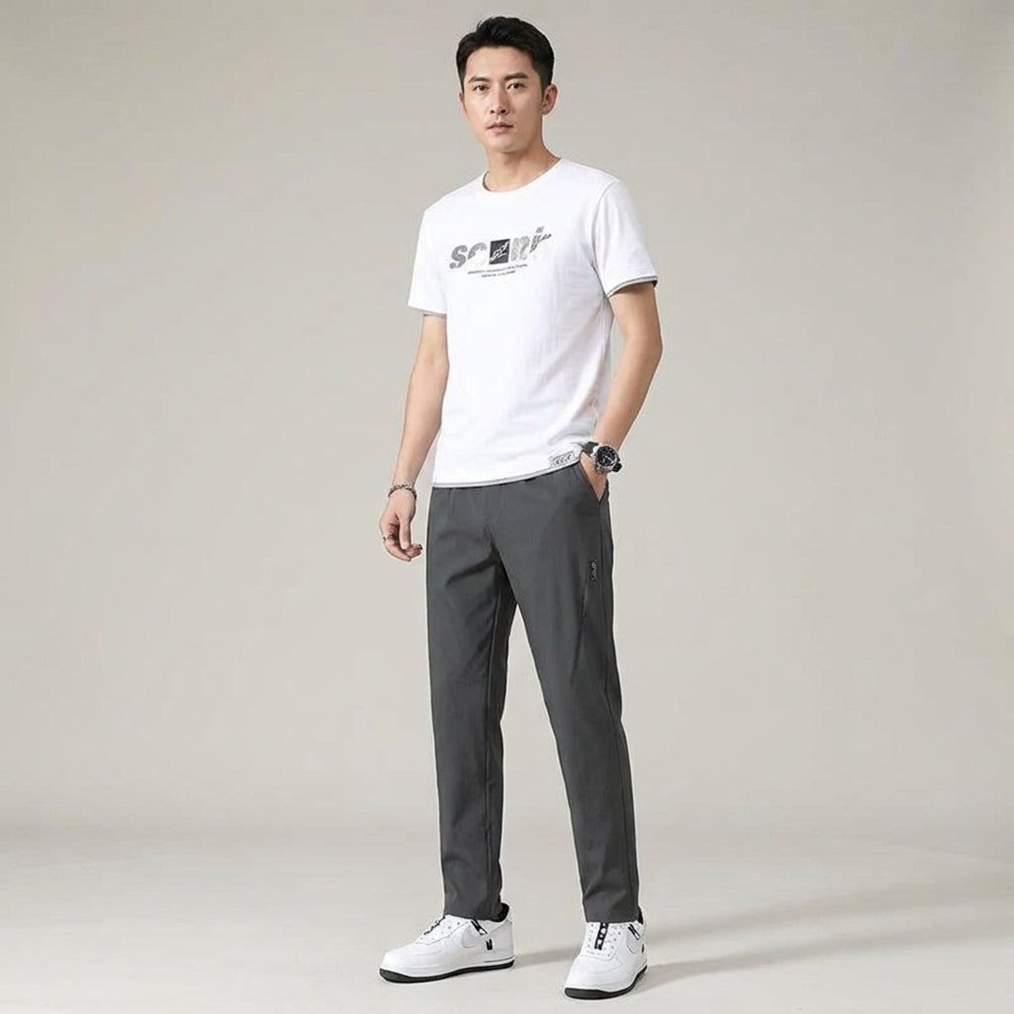 Lorian Vex | Men's Sporty Jogging Pants with Drawstring