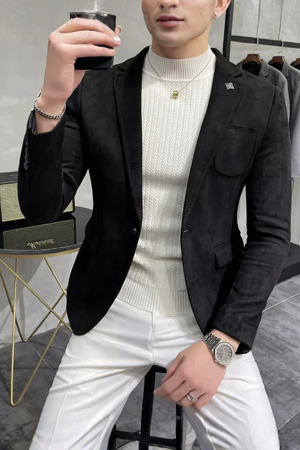 Rafael Vex | Men's Tailored Textured Blazer