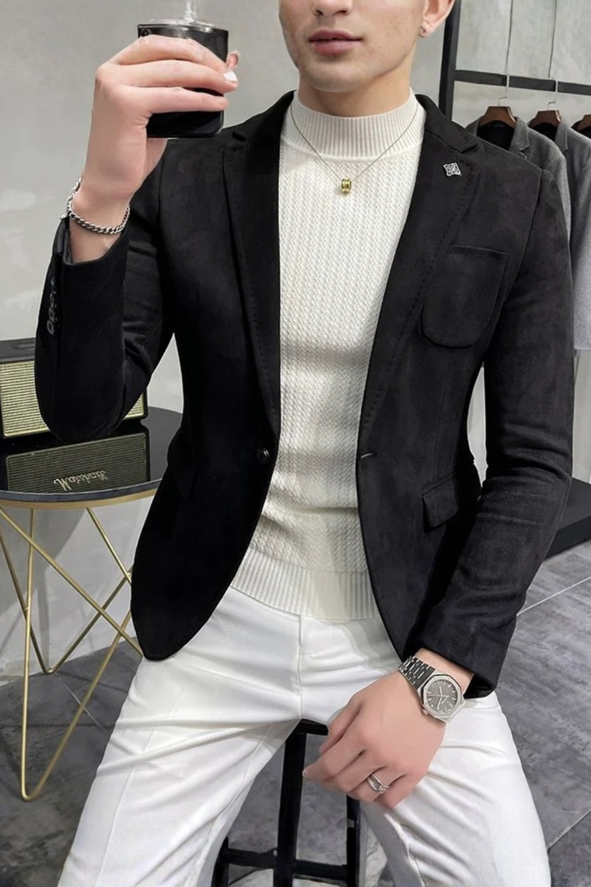 Rafael Vex | Men's Tailored Textured Blazer