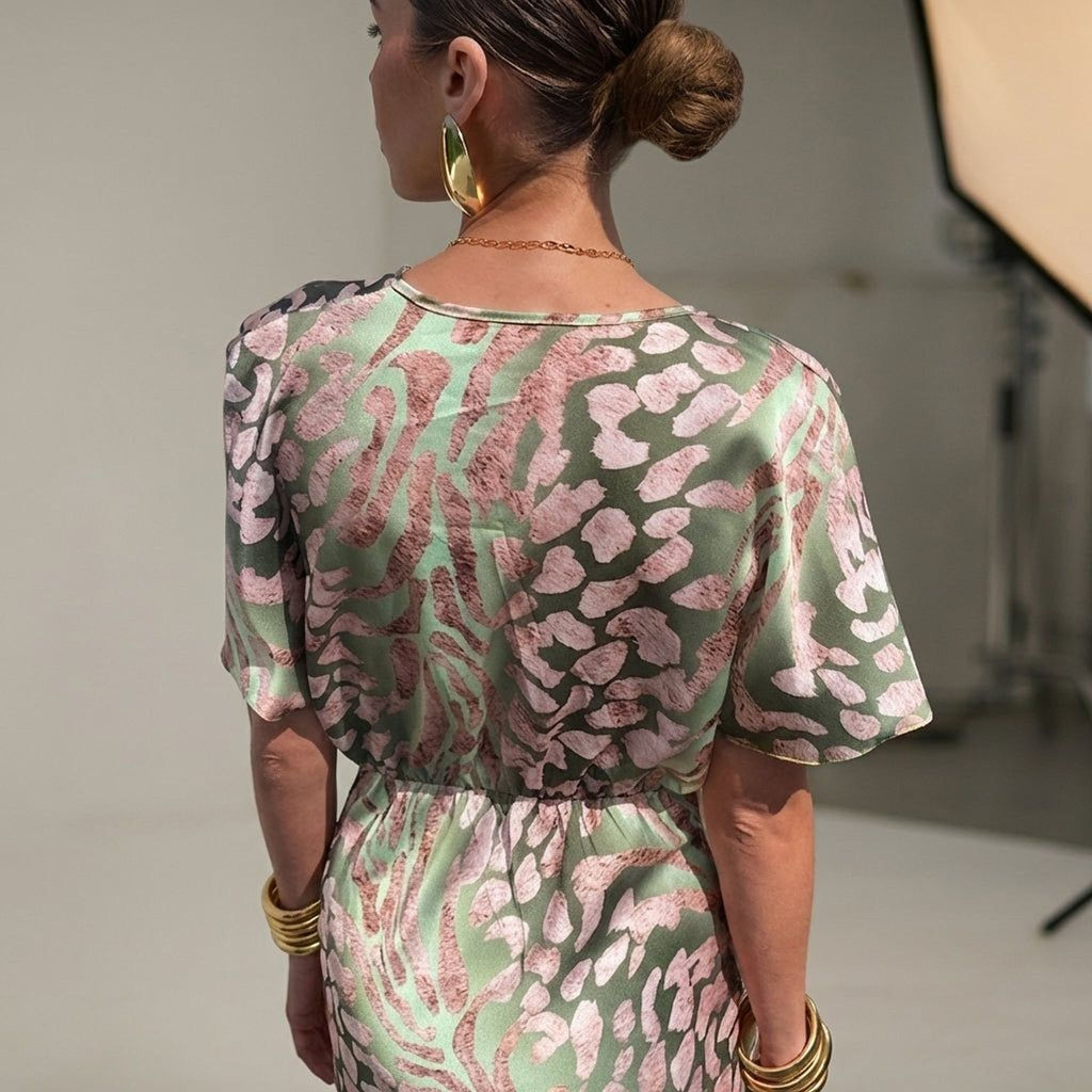 Elodie Vira | Women's Twisted V-Neck Maxi Dress