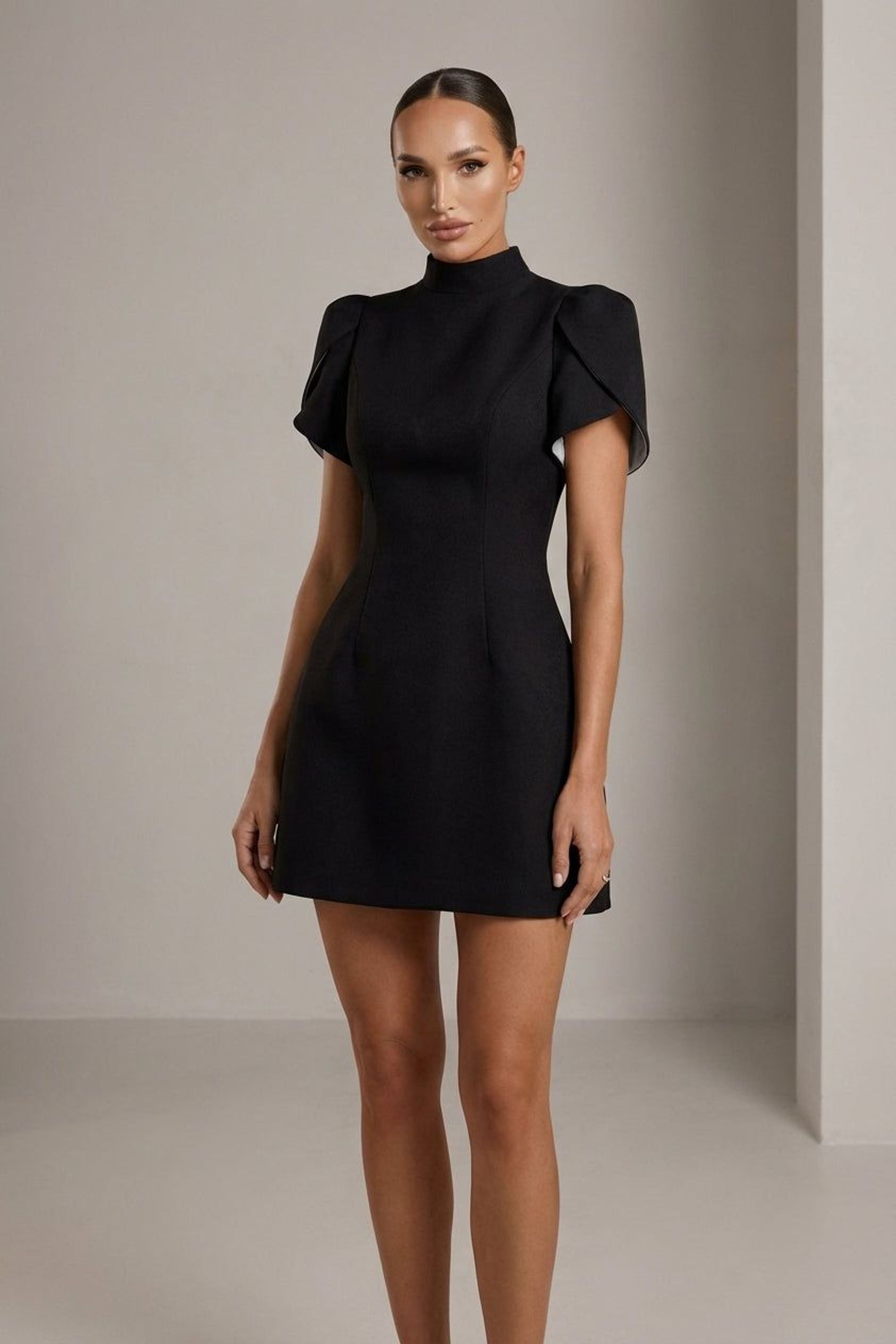 Elodie Varn | Women's High-Neck Mini Dress