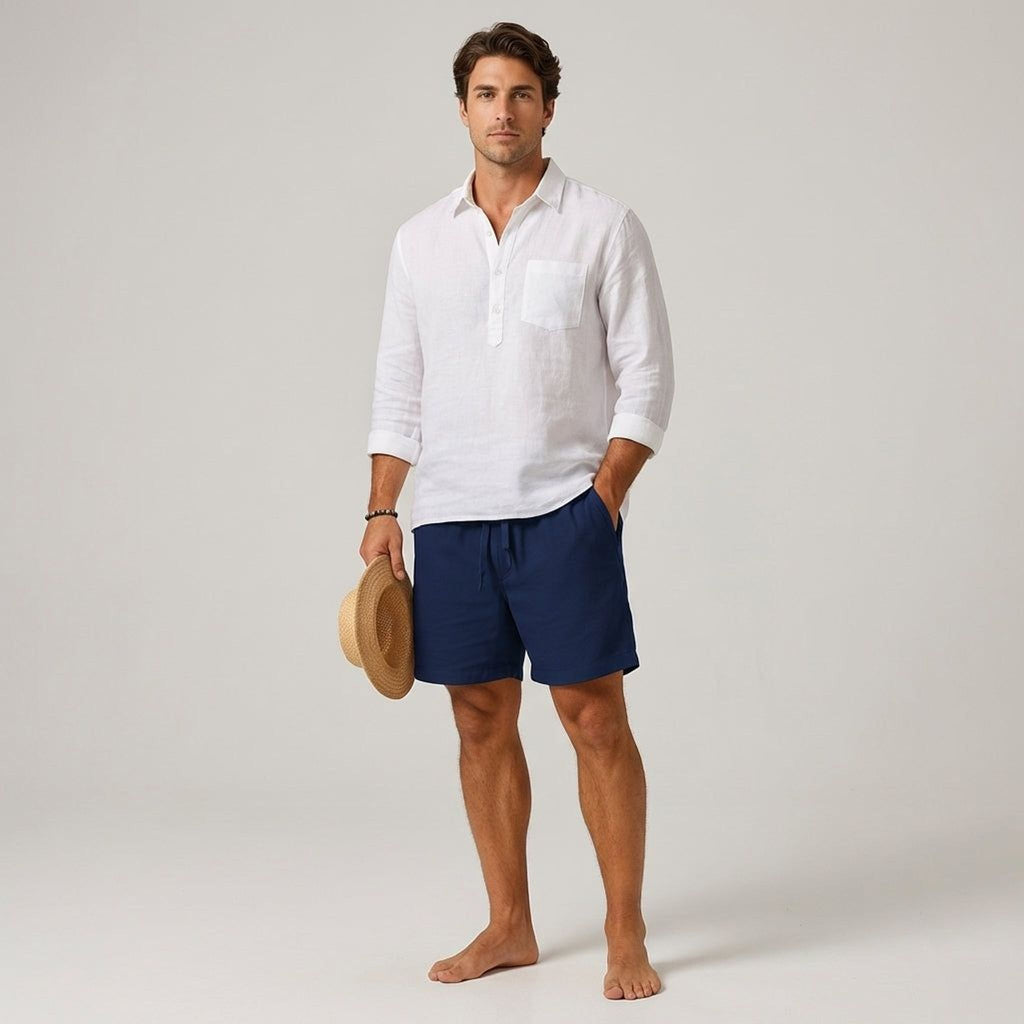 Julien Voss | Men's Cotton-Linen Blend Shorts