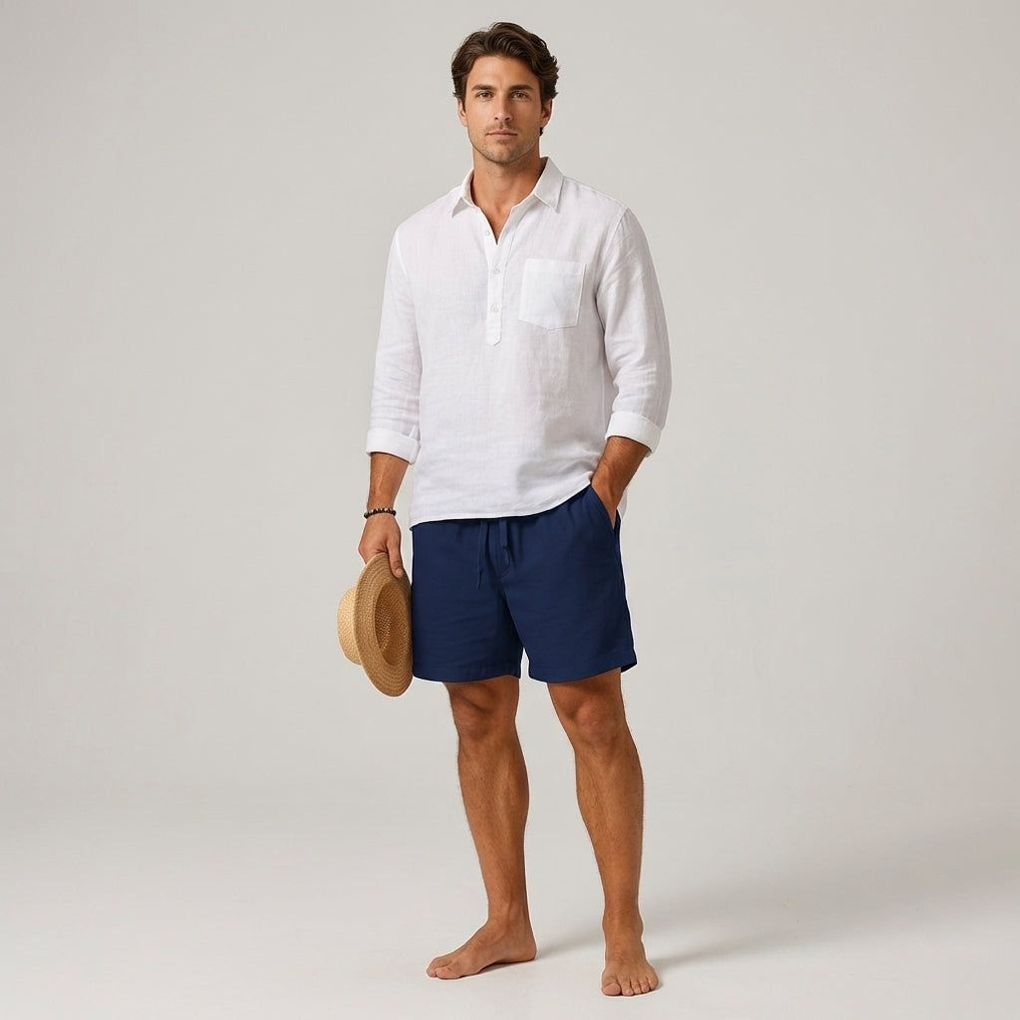 Julien Voss | Men's Cotton-Linen Blend Shorts
