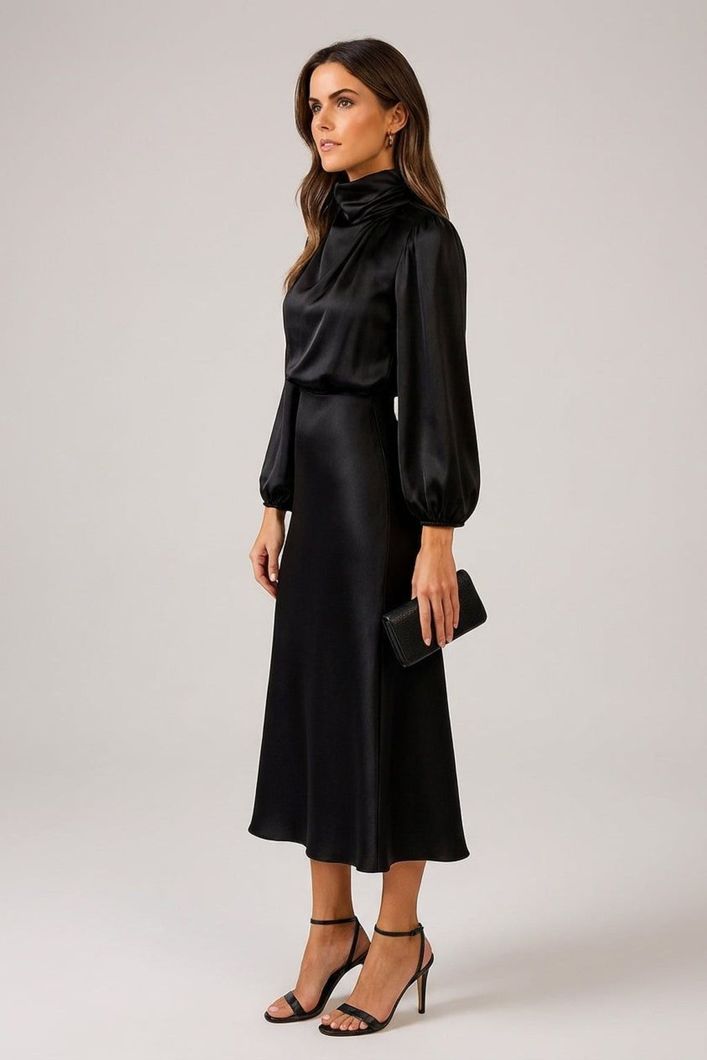 Elodie Vant | Women's High Neck Midi Dress