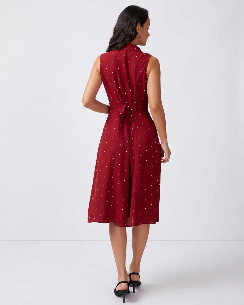 Chloe Grace | Red Polka Dot Midi Dress