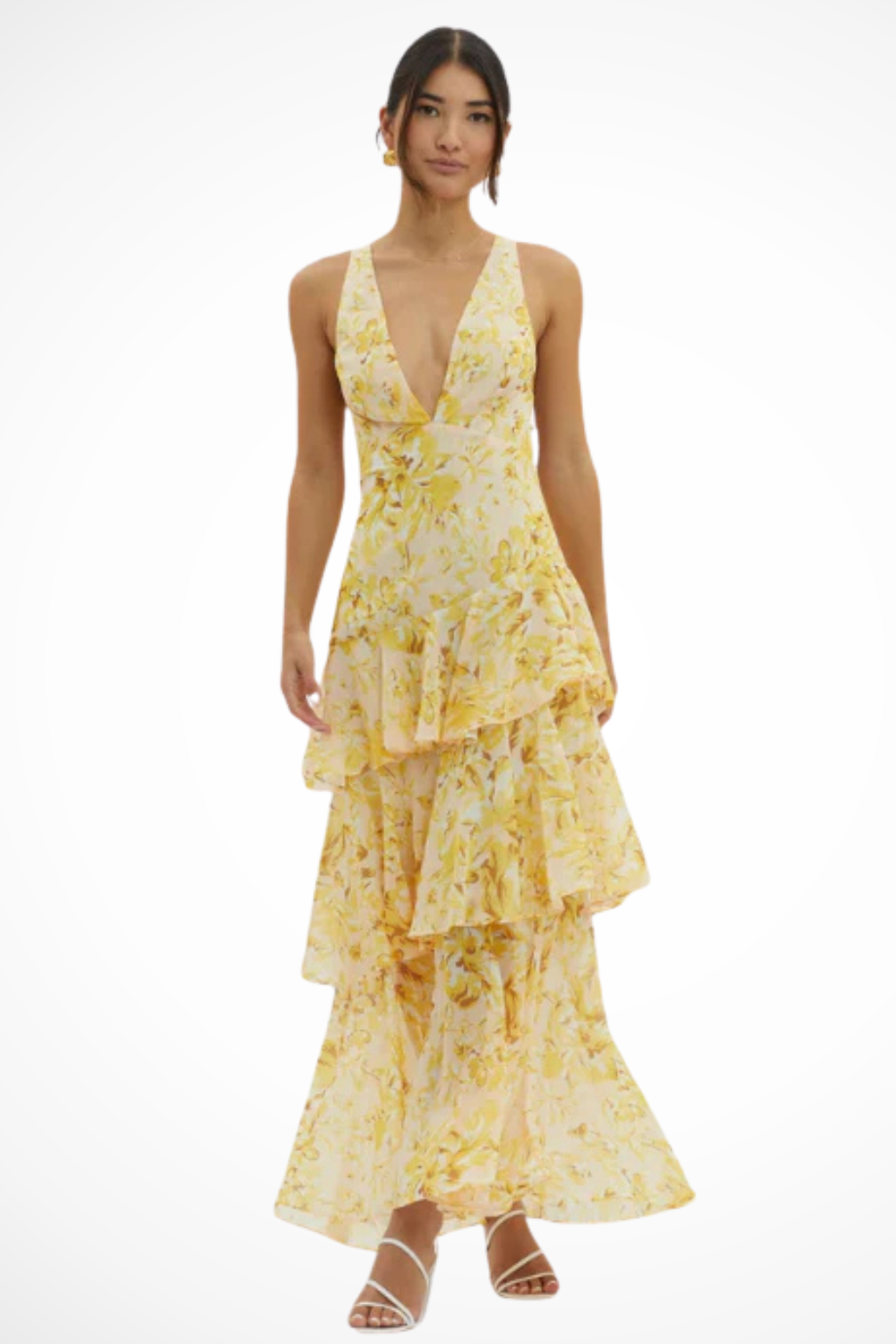 Elena Voss | Women's Spring Maxi Dress Green Purple Pink Red Yellow
