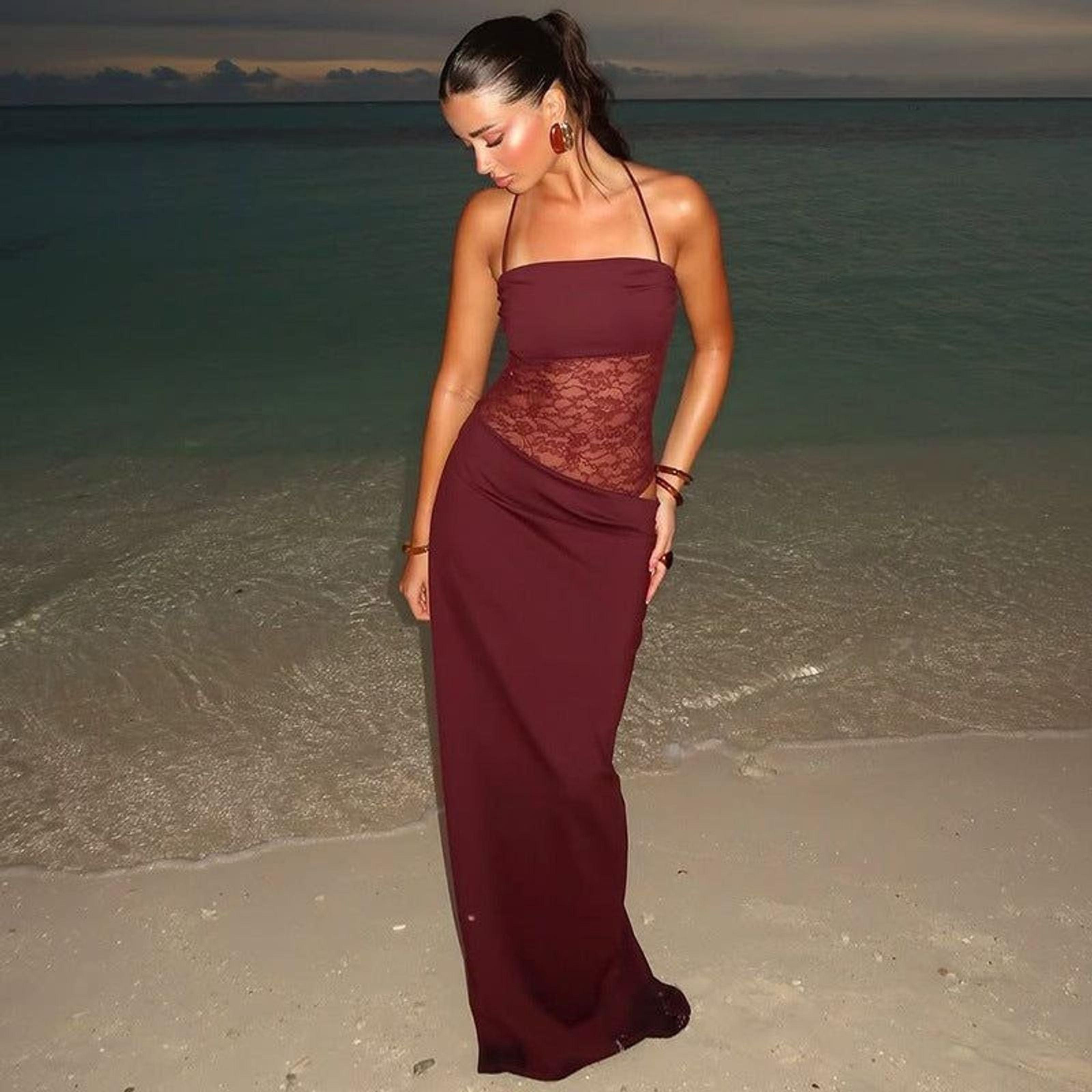 Amélie Vire | Women's Long Lace Floral Dress