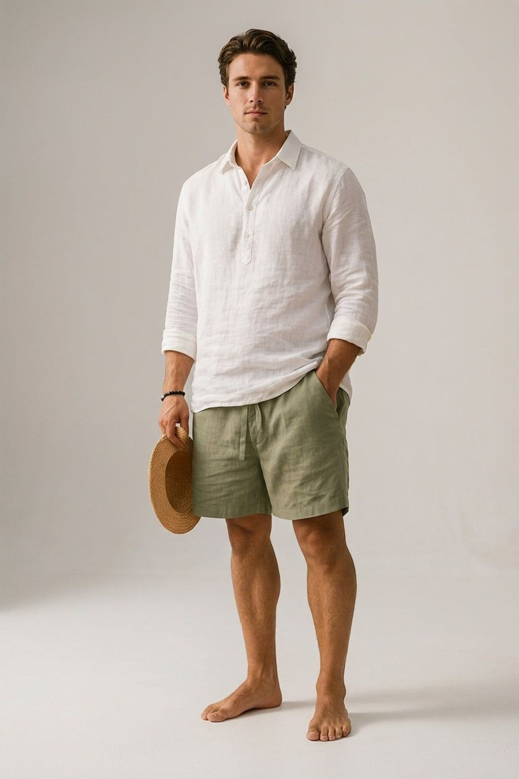 Julien Voss | Men's Cotton-Linen Blend Shorts