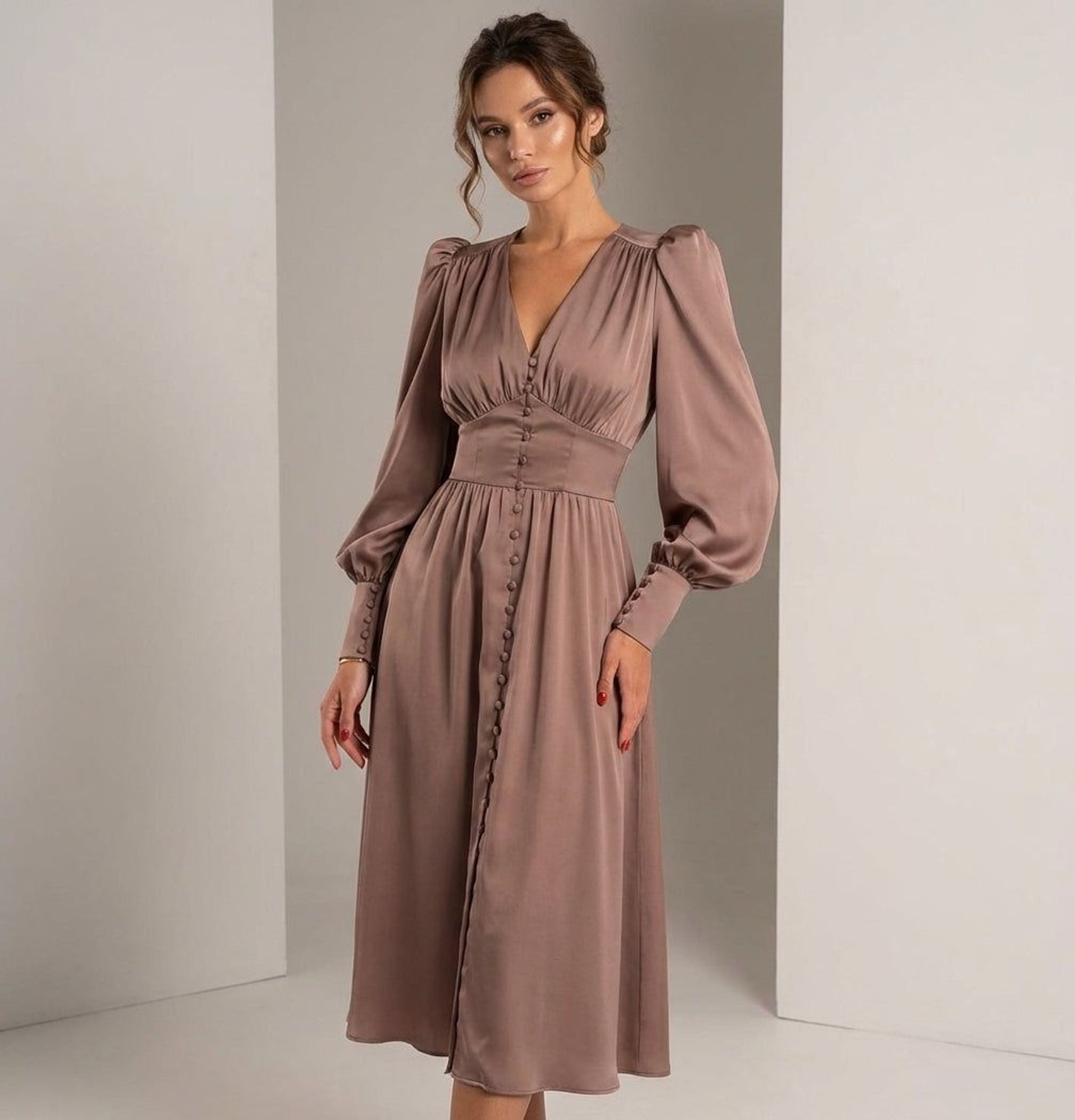 Elodie Varn | Women's Elegant Satin Dress
