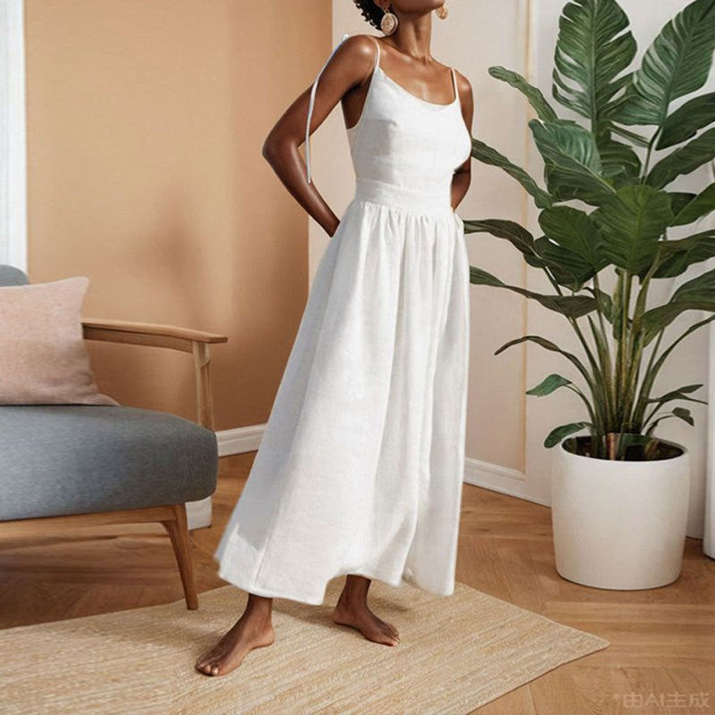 Celina Varn | Women's Linen Midi Dress