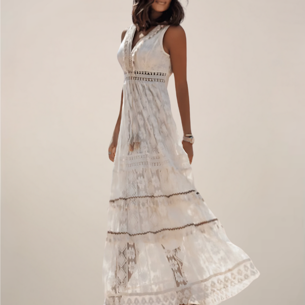 Luna Tress | Women's Bohemian Sleeveless Maxi Dress