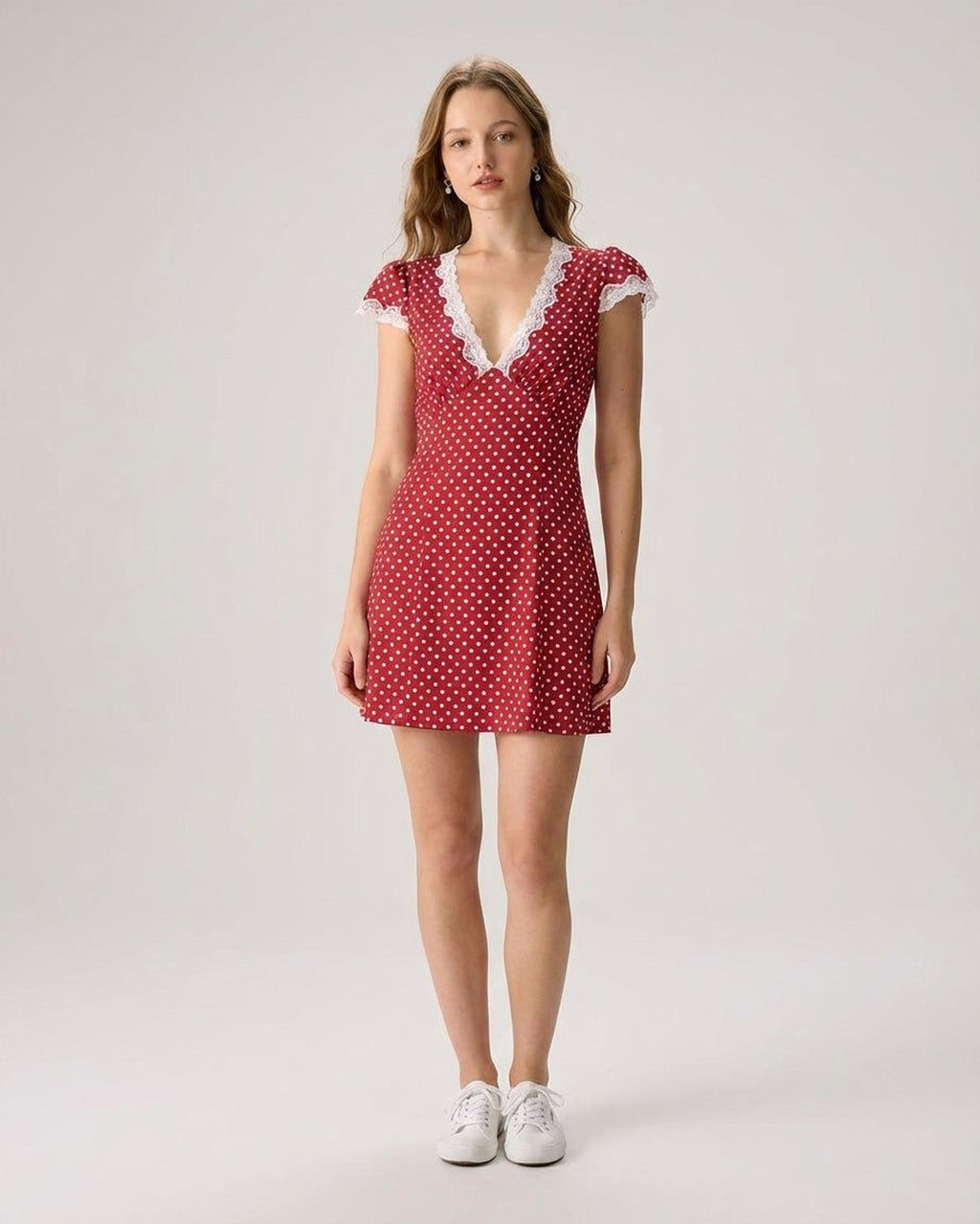 Clara Vallo | Women's Red Polka Dot Maxi Dress