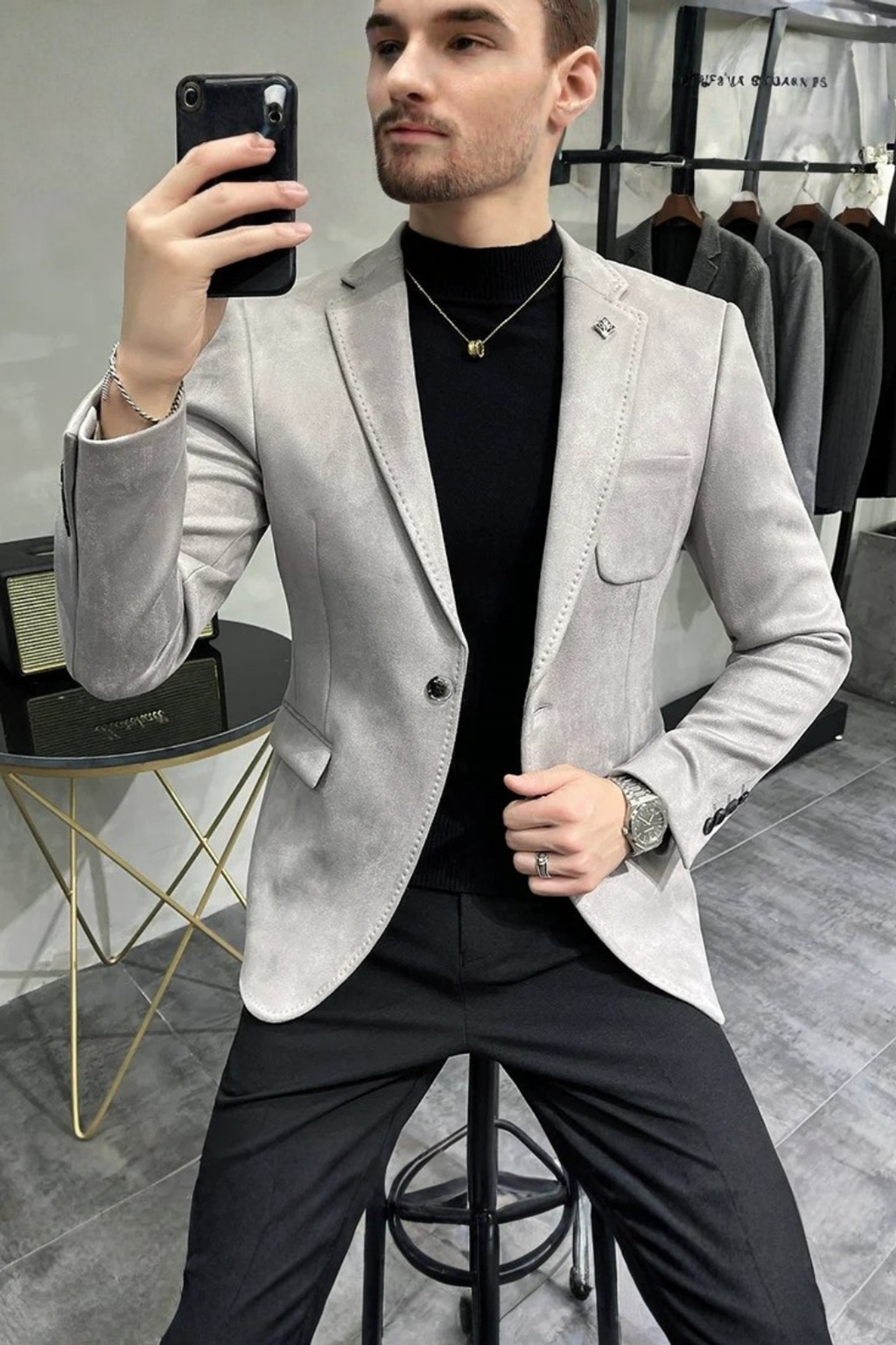 Rafael Vex | Men's Tailored Textured Blazer