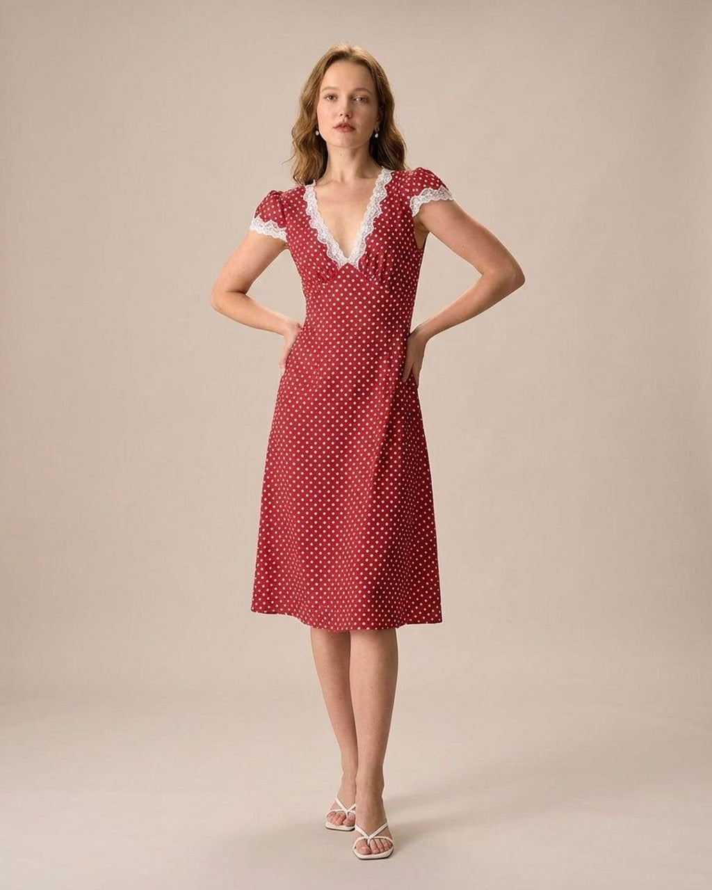 Clara Vallo | Women's Red Polka Dot Maxi Dress