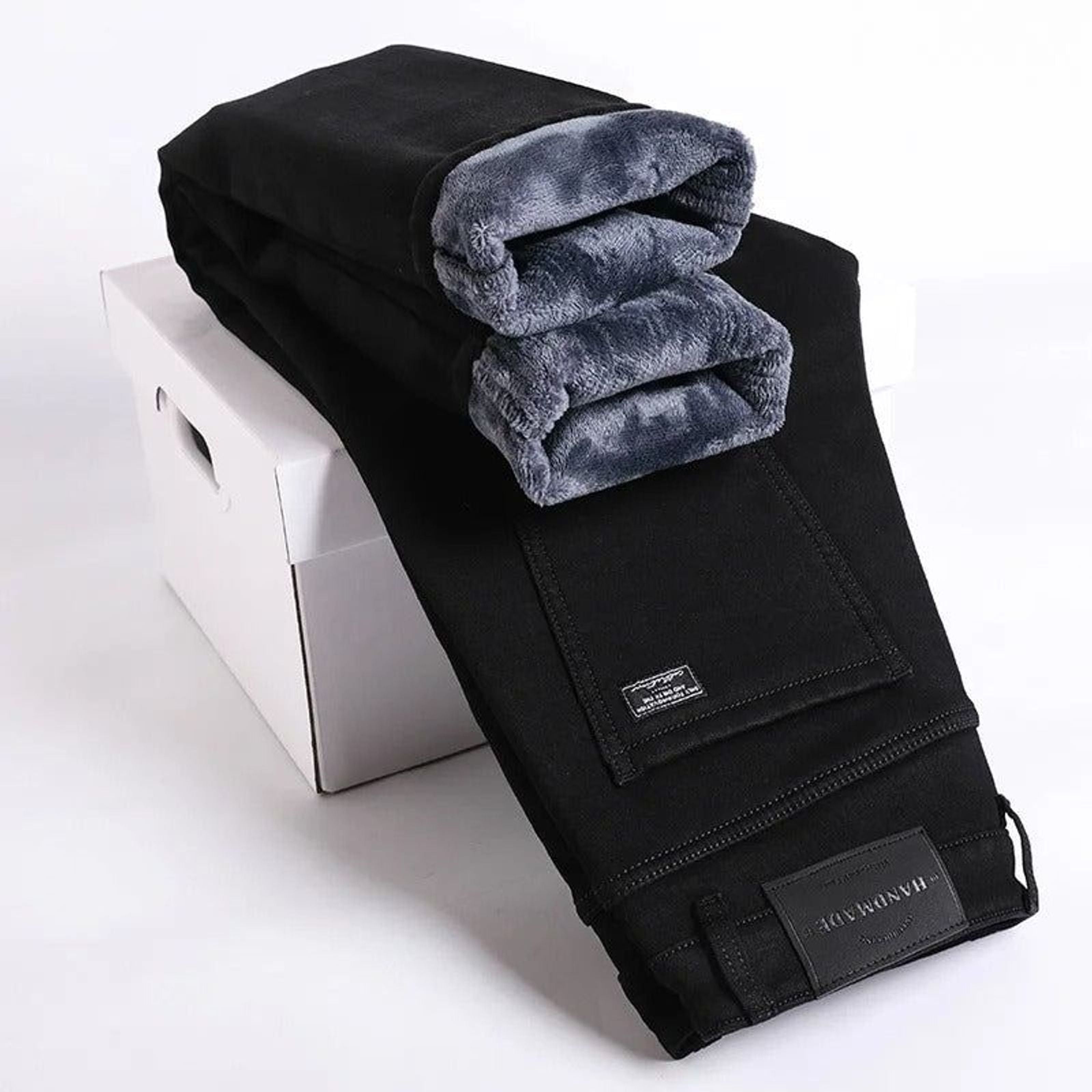 Lorenzo Marn | Men's Insulated Winter Jeans Gray Blue Black Smoke Gray