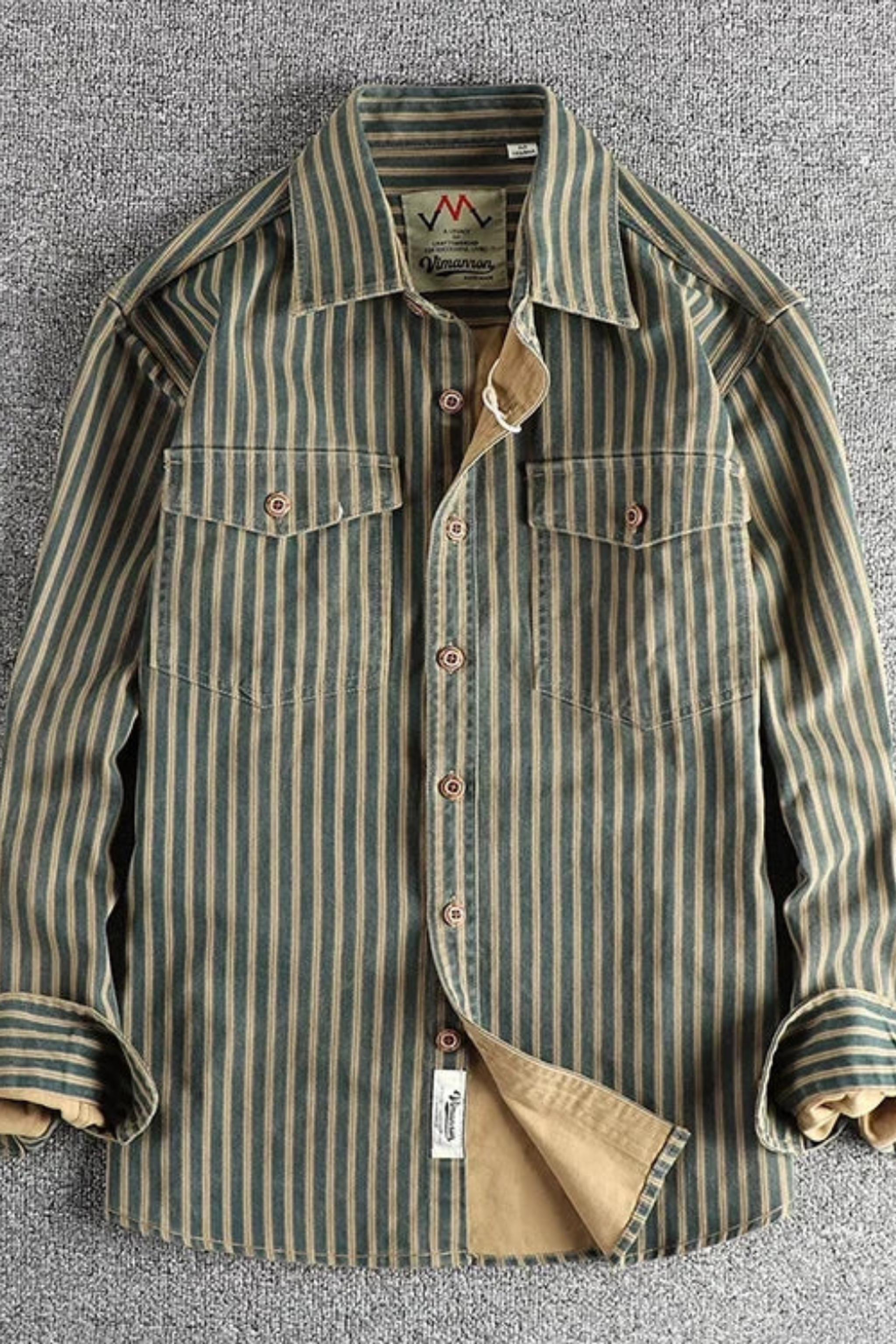 Luca Vren | Men's Striped Loose Fit Shirt