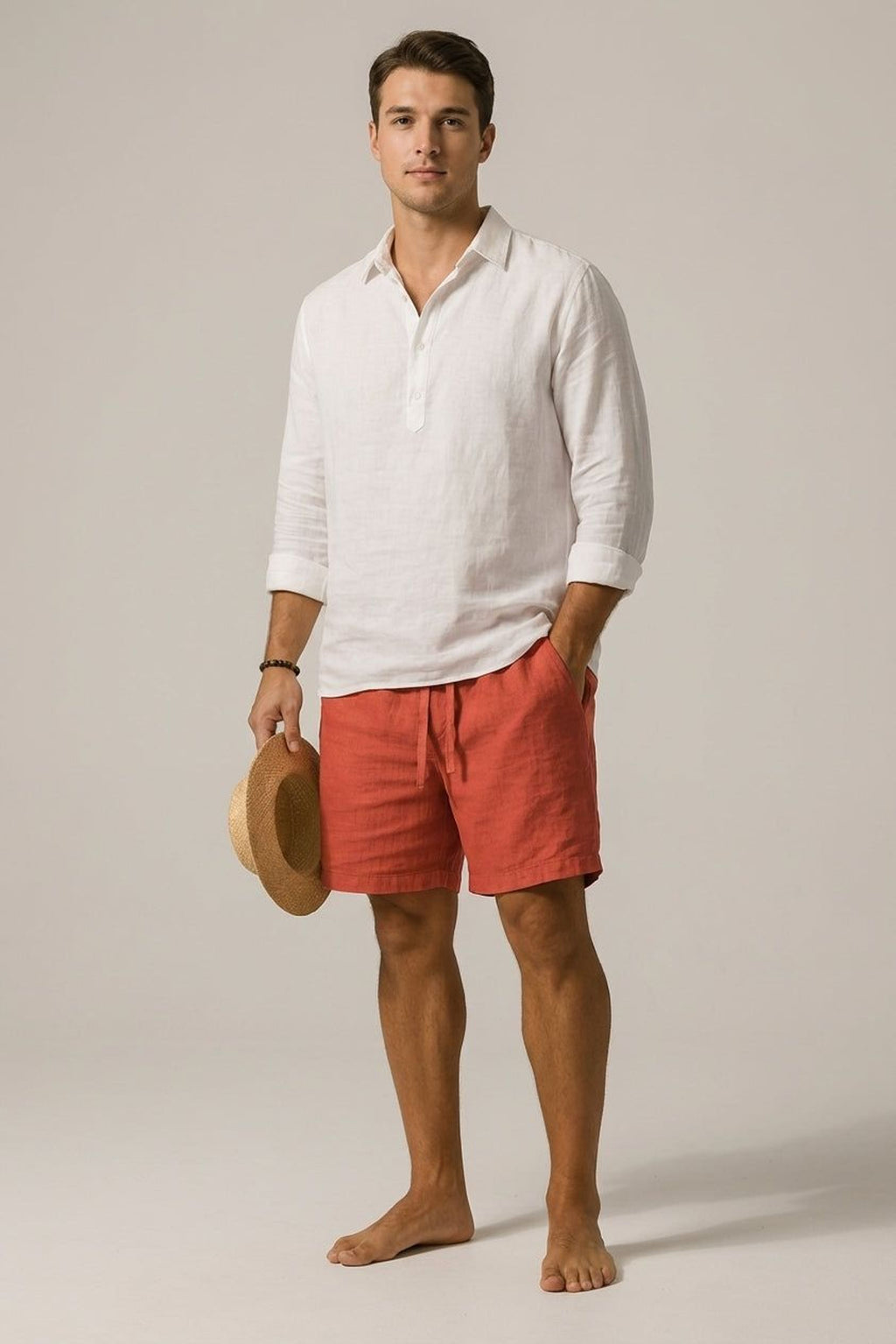 Julien Voss | Men's Cotton-Linen Blend Shorts