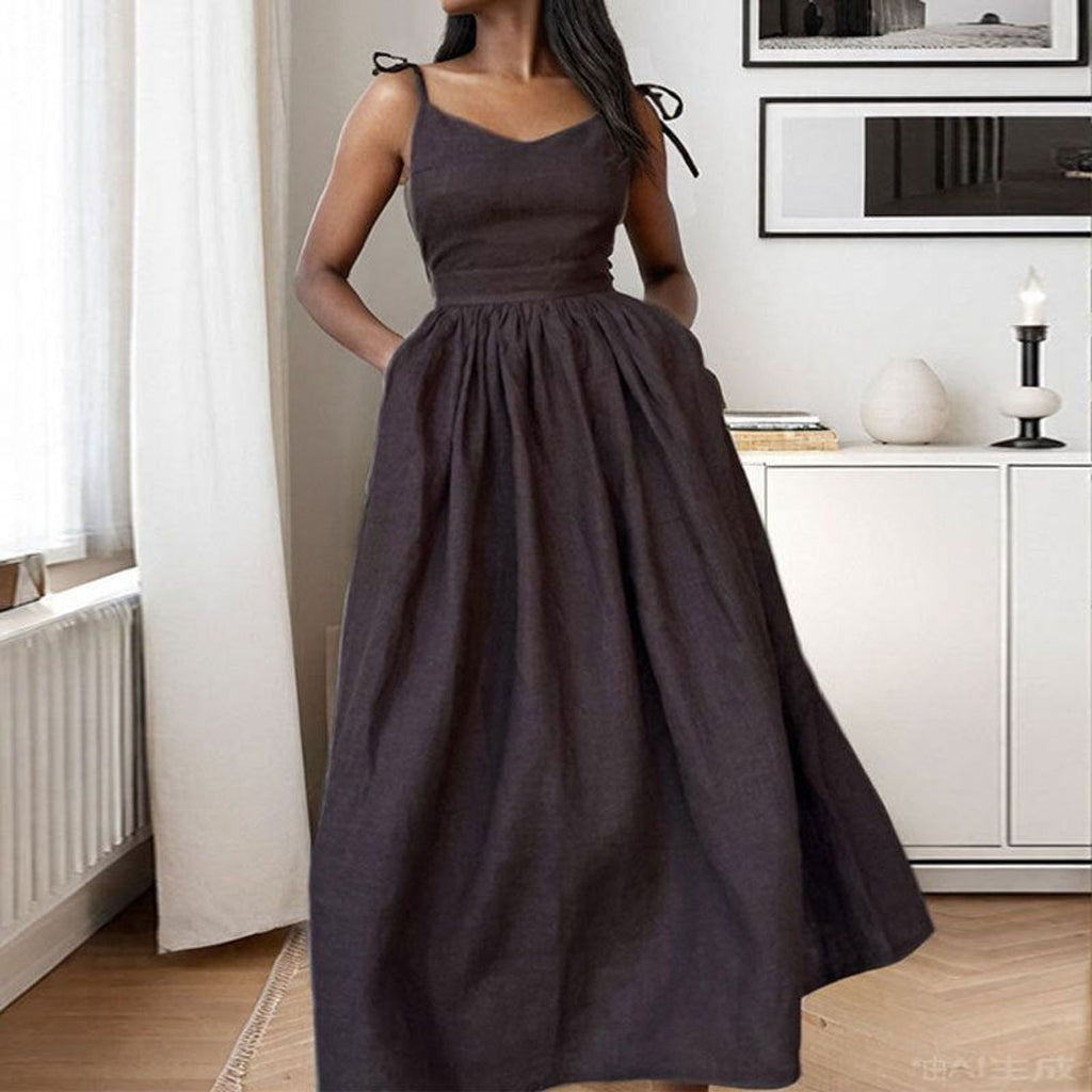 Celina Varn | Women's Linen Midi Dress