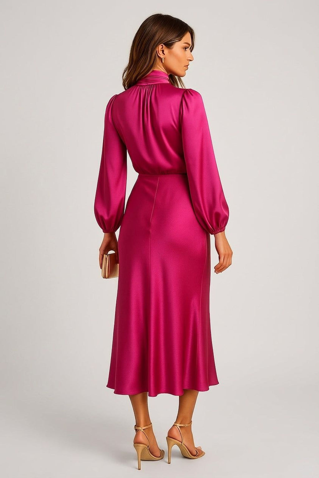 Elodie Vant | Women's High Neck Midi Dress