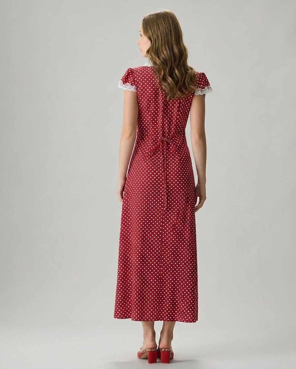 Clara Vallo | Women's Red Polka Dot Maxi Dress