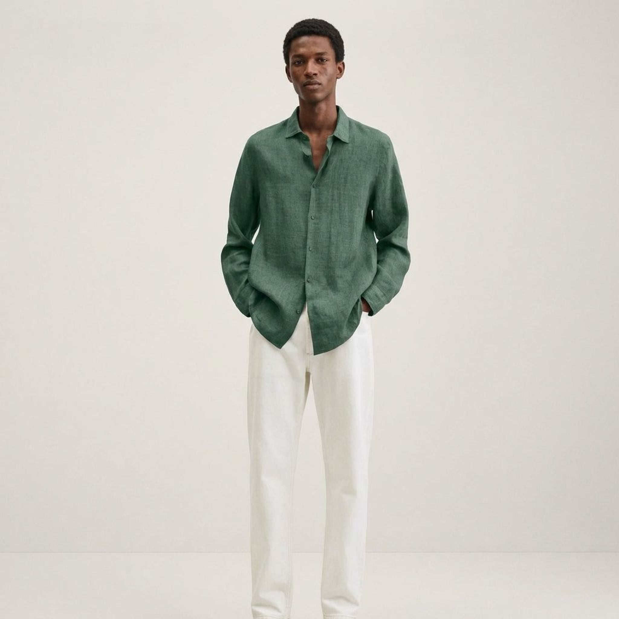 Mathis Corvo | Men's Classic Fit Linen Shirt