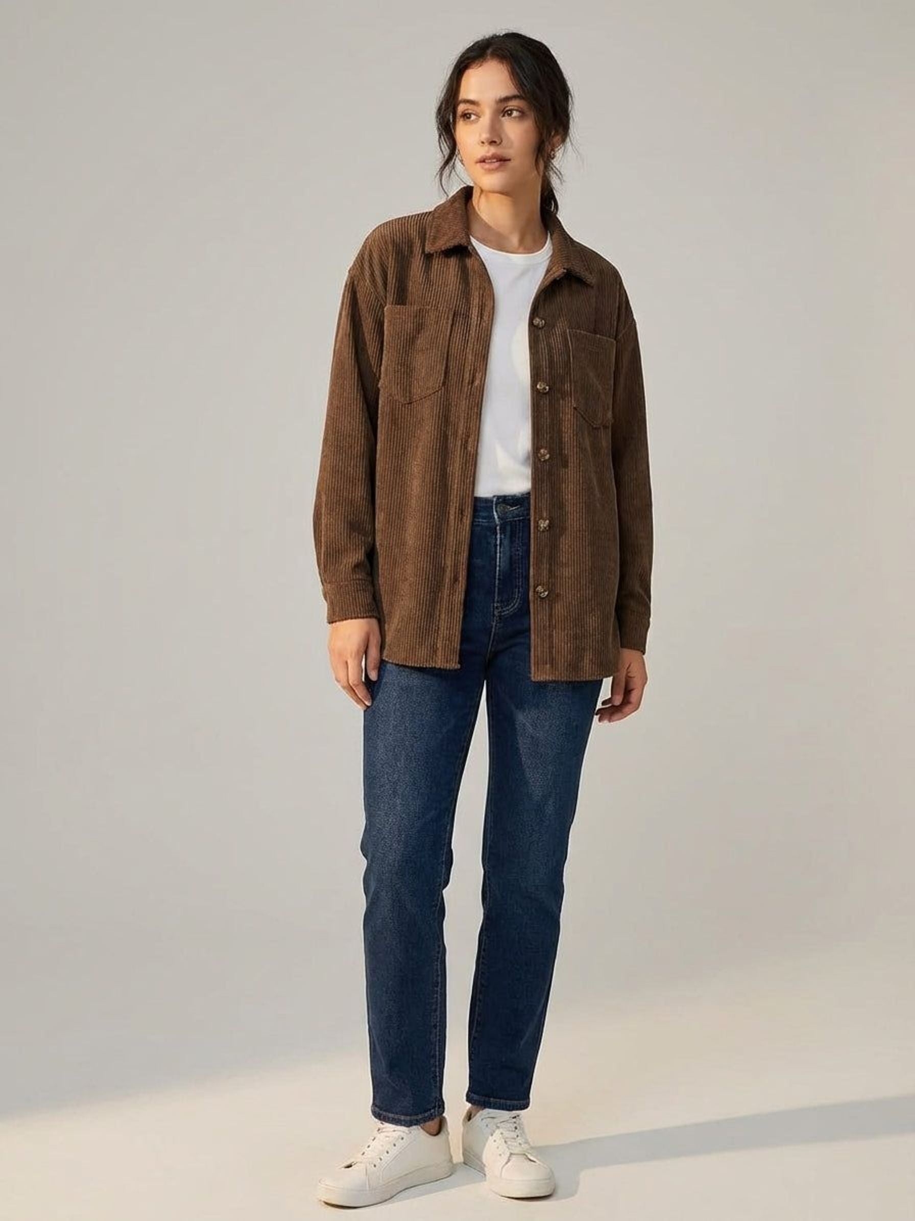 Luca Varn | Men's Corduroy Cargo Shorts Brown