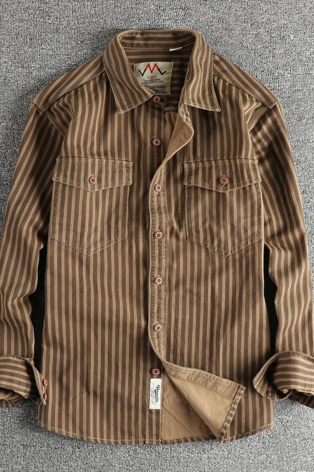 Luca Vren | Men's Striped Loose Fit Shirt