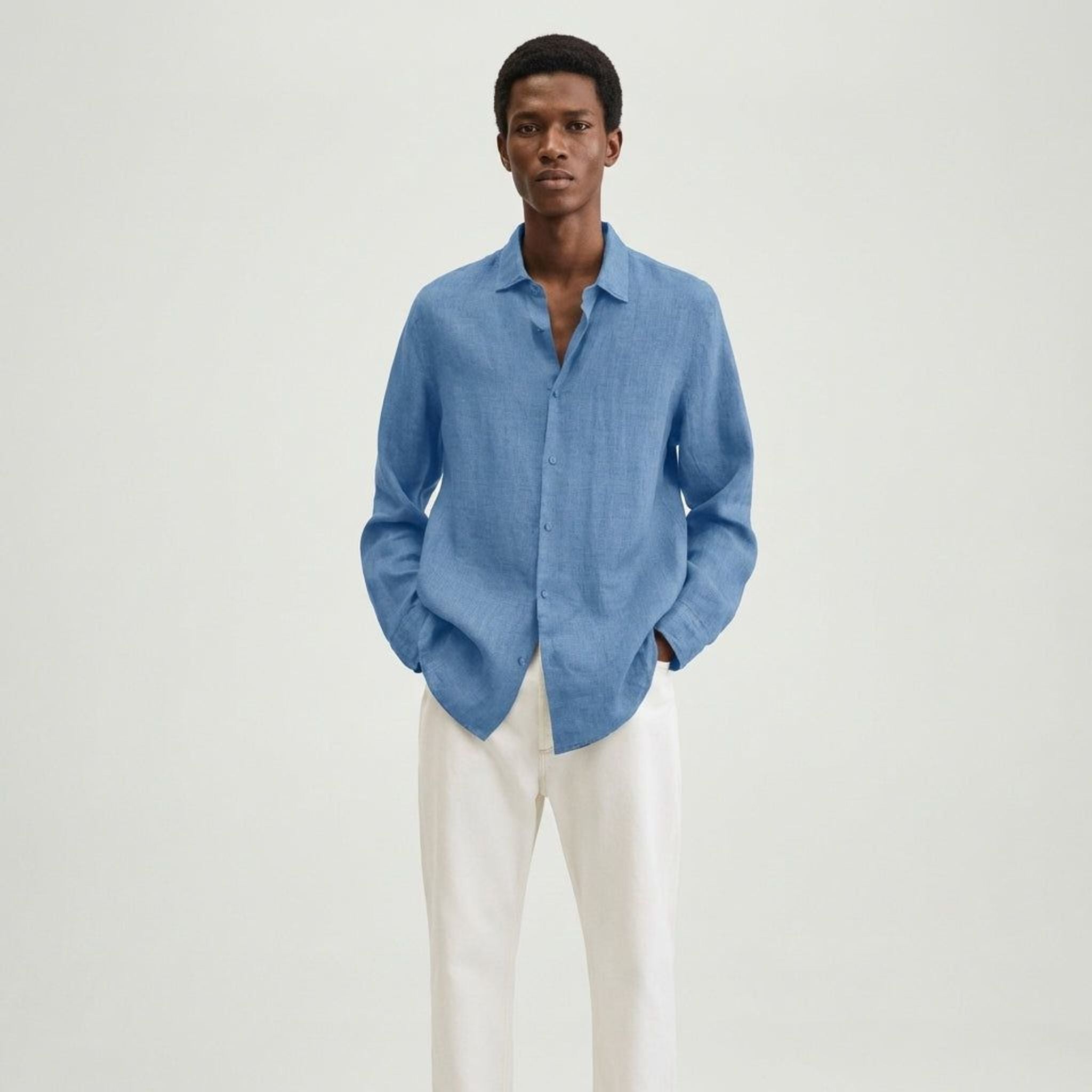 Mathis Corvo | Men's Classic Fit Linen Shirt